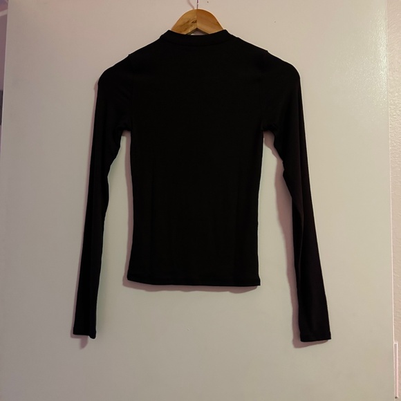 NWT JOAH BROWN CREWNECK LONG SLEEVE in VINTAGE BLACK RIB - Picture 7 of 7